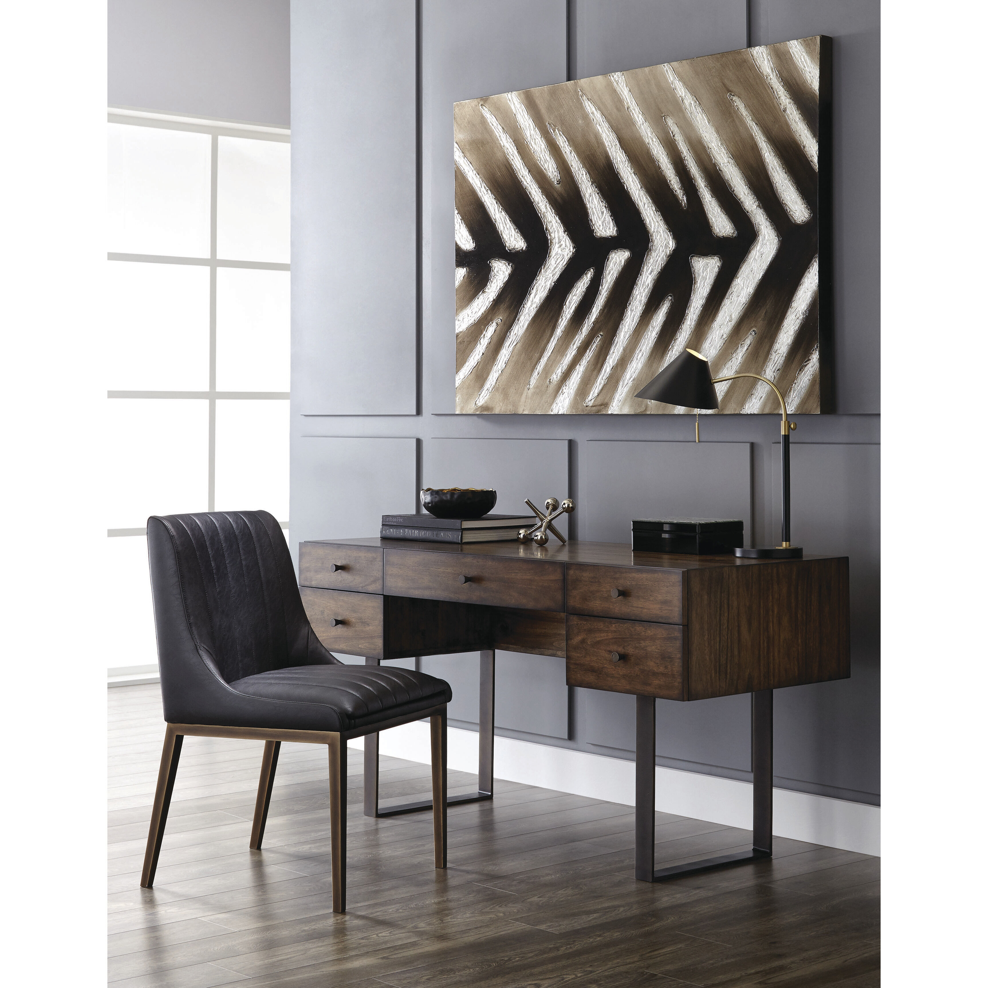 Halden Vintage Black Dining Chair, Set Of 2